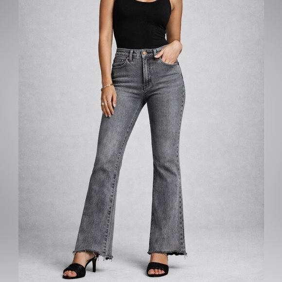 Denim - Express “90’s boot” Elegant Gray High Rise Bootcut Women's Jeans